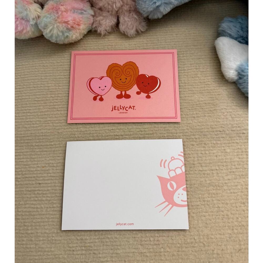 NWT jellycat official 2026 valentines day Postcard Limited EDITION VHTF